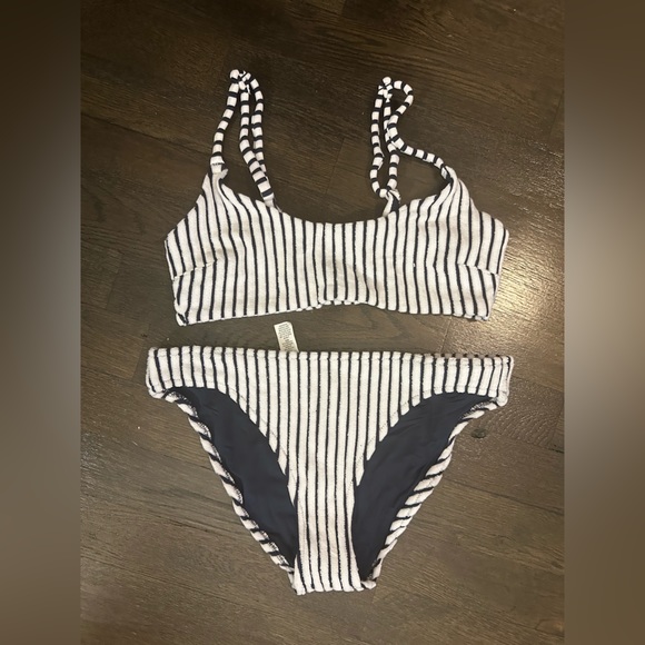 Aerie Striped Bikini Set, size small - Picture 2 of 5